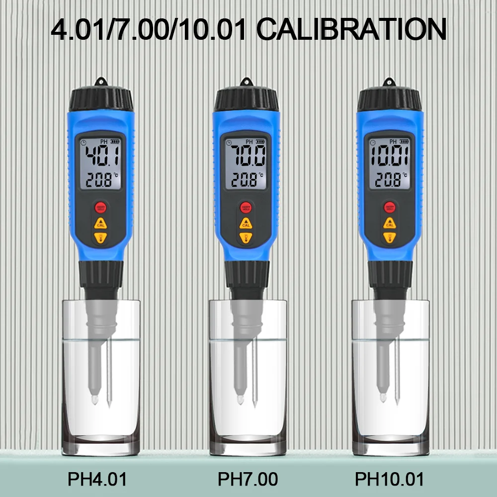 Digital Penetration PH Meter Dough Meat Vegetable Fruit Sauces Semi-solid PH Tester Acidimeter with Temperature Measurement