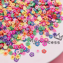 50g/Lot Hot Polymer Clay Miniature Flower Sprinkle ,Colorful Slice for Tumbler Shaker Filler, Phone Deco, DIY Scrapbooking