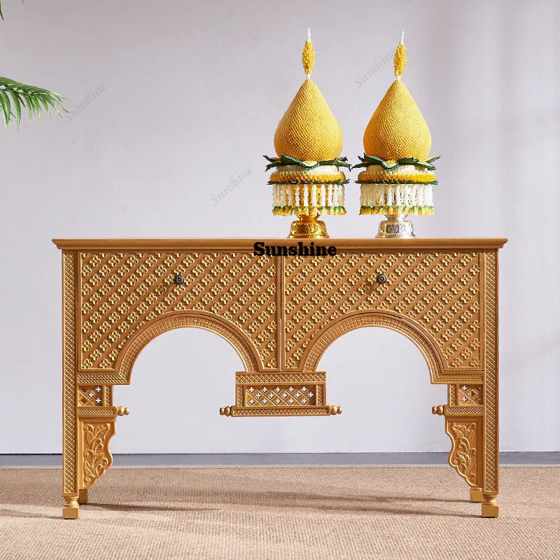 

Ручной работы из цельного дерева, резьба по цветку, дзен-стол, ретро дзен, китайский входной столик для гостиной