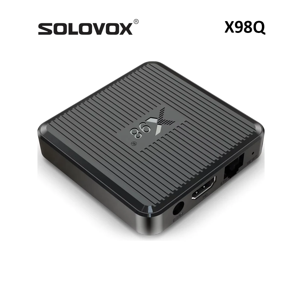 صندوق تلفزيون ذكي SOLOVOX-anderoid 11 ، X98Q ، S905W2 ، 2G ، 16G ، WiFi ، 4K ، مستقبل AV1 ، HDR10 ، Live X98 Q ، مشغل وسائط H.265