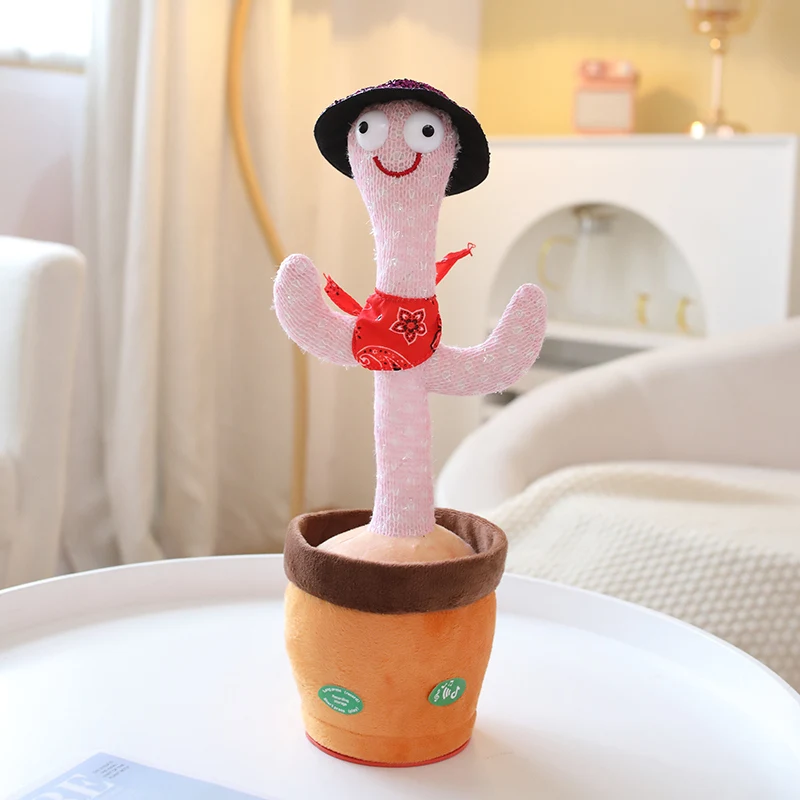 ダンスサボテンのぬいぐるみ,リアルな人形,輝くカワイイの装飾