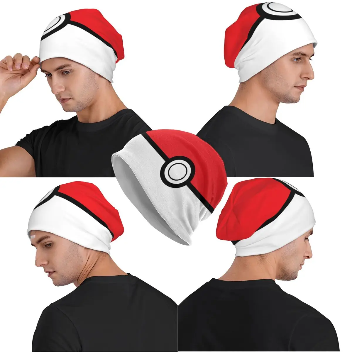 Acessórios pokemon pikachu slouchy gorro chapéu kawaii squirtle bulbasaur gorro tricô chapéus engraçados charizard impressão chapéus