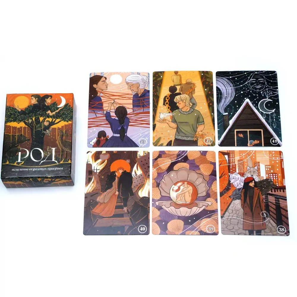 

Newest TAPO POI Tarot Исцеление Oт Pодовых програм Russian Cards Deck Playing Fate Divination Board Game With Paper Instruction
