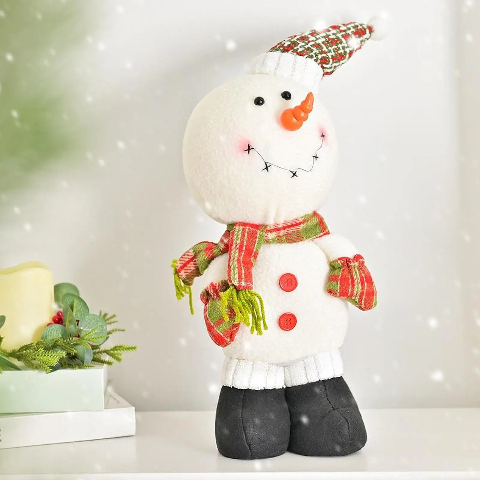 

Рождественский орнамент для куклы, мультяшный декор для окна, центральная часть стола, украшение для куклы-снеговика для полки, фестивали, офисный стол, спальня