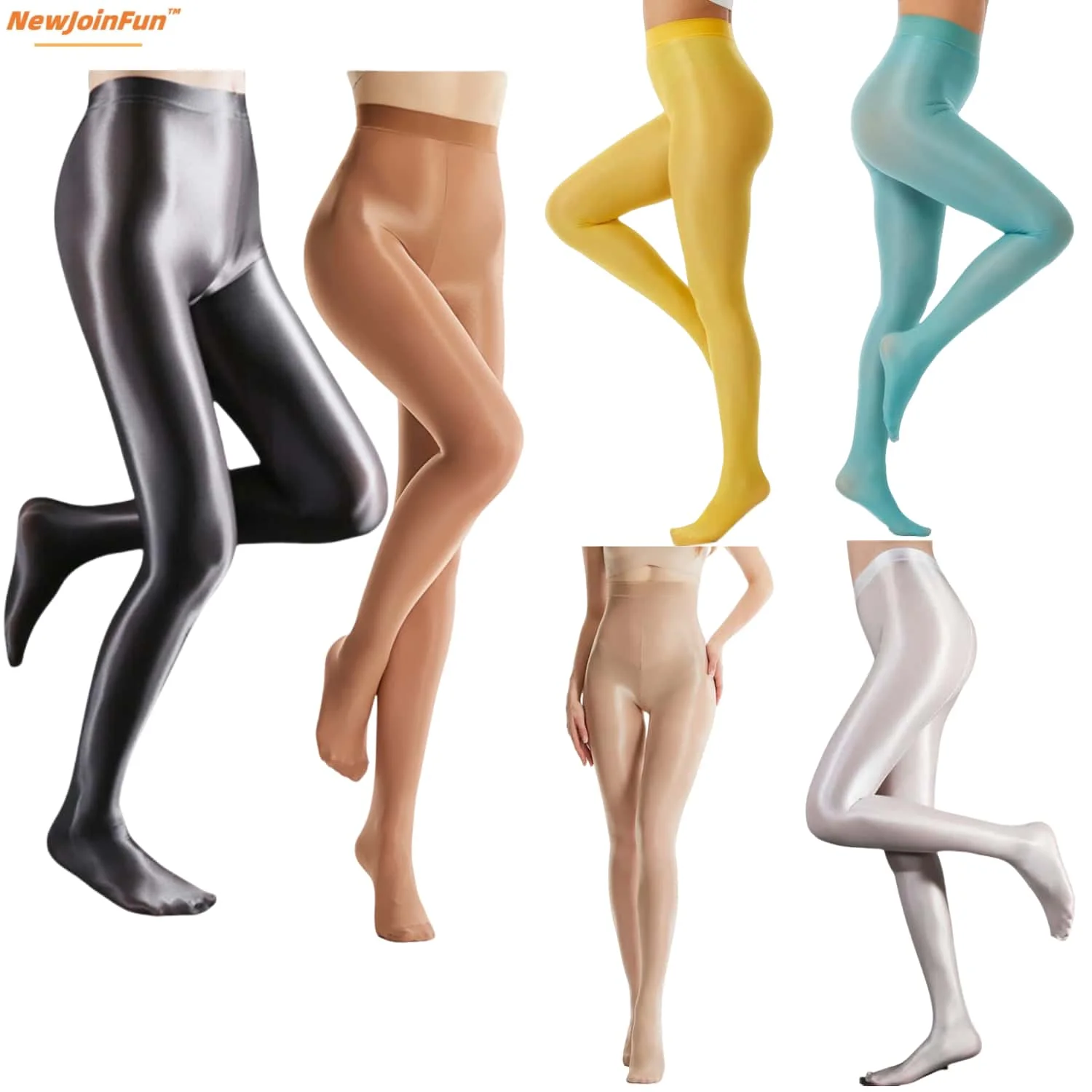 70D Oil Shiny Glossy Plus Large Size High Waist Pantyhose Socks Reflective Stockings Tights for Oversized Women Club Stree Wear