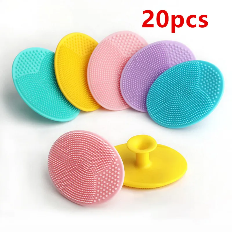 แปรงซิลิโคนขัดผิวหน้า 20 ชิ้น สำหรับผู้หญิง แปรงทำความสะอาดผิวหน้า ขจัดสิวเสี้ยน สิวอุดตัน ทำความสะอาดรูขุมขนอย่างล้ำลึก สำหรับการดูแลผิว