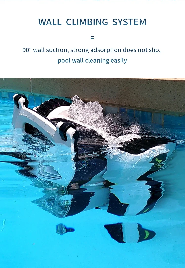 

Hot sales Cordless Wall Climbing Vacuum Cleaner Suction Swimming Pool Automatic Cleaner Robot