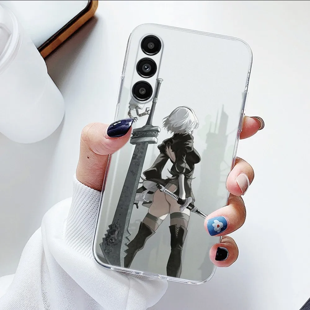 N-NieR A-Automata 2-2B Phone Case For Samsung Galaxy A71,70,52,51,40,31,A50,30S,21S,Note20ultra Transparent Cover