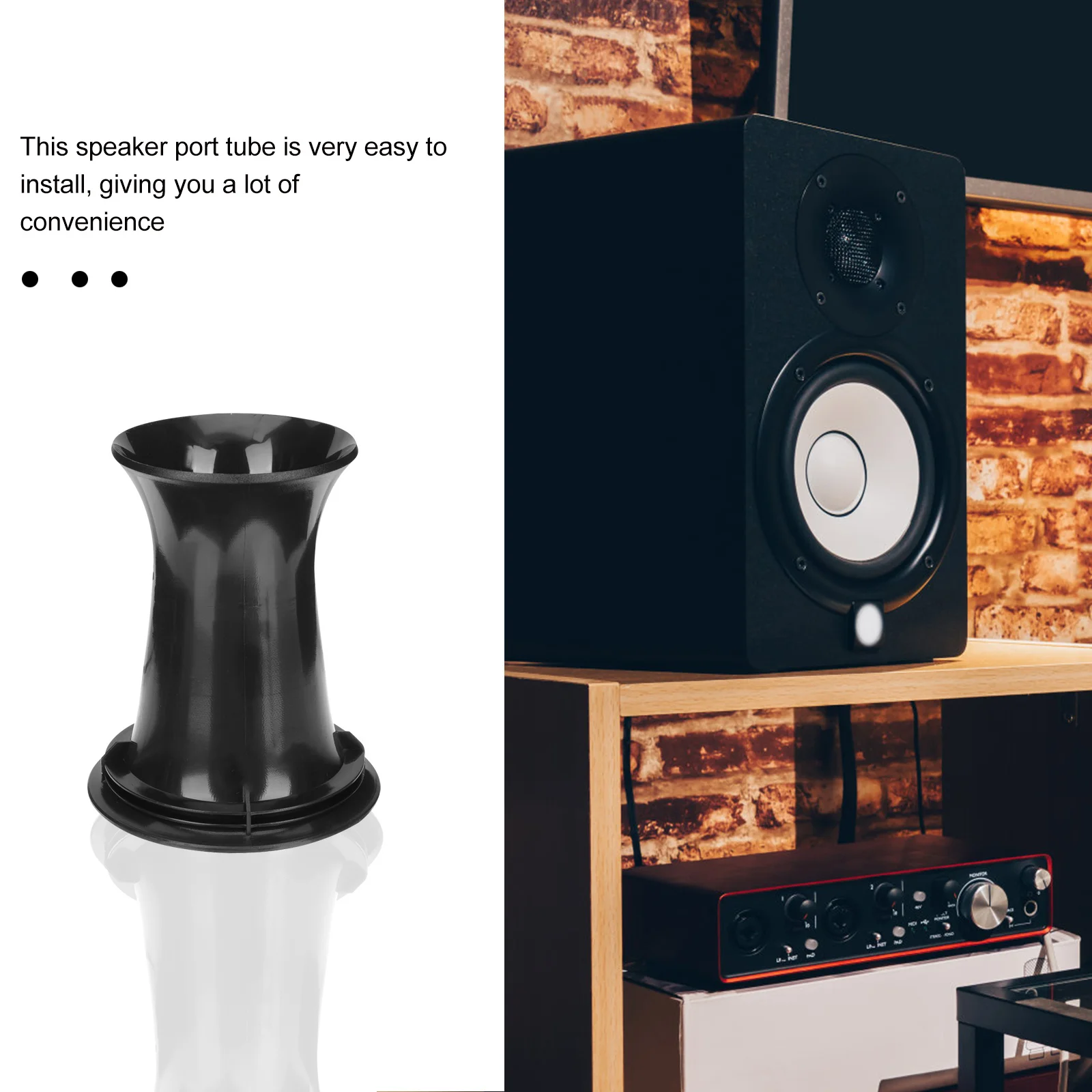 8 Uds. Tubos de puerto de altavoz tubo Reflex de graves de plástico de 2,5 pulgadas para el hogar Audio del coche altavoz gabinete puerto de aire accesorio de salida