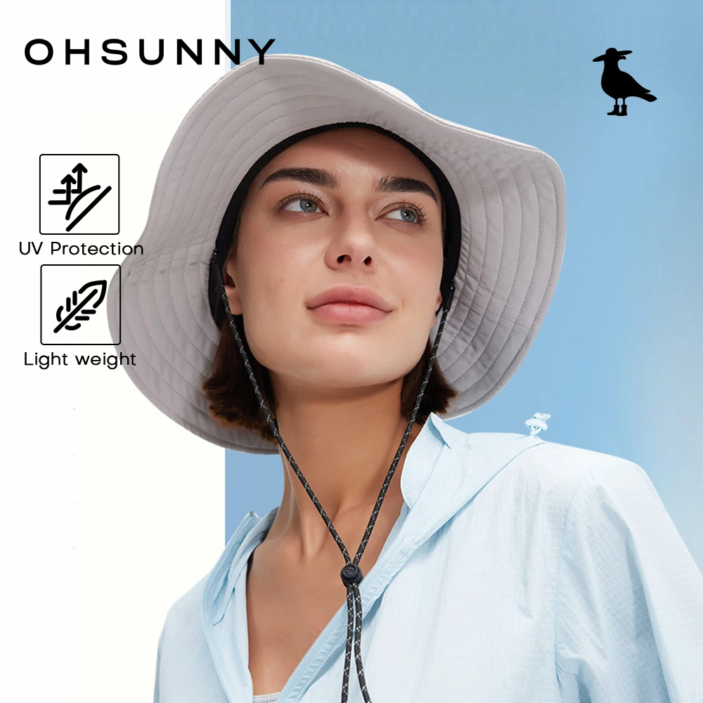 

OHSUNNY Alpine Hat Hiking Caps Men Bucket Hats Summer Large Brim Floppy Sunhats Outdoor Uv Protection Beach Cap for Women UPF50+