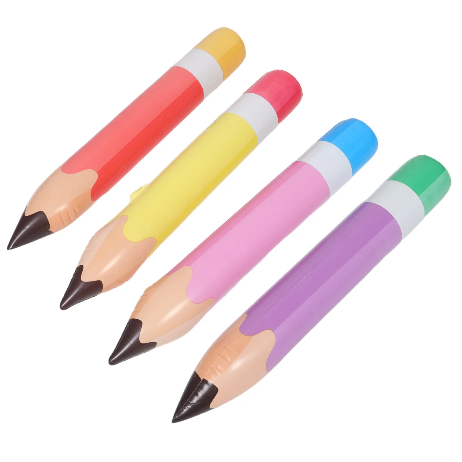 

4Pcs Inflatable Pencil Bright Colored Giant Inflatable School Supplies for Party Decoration Photography Props Kids Activity