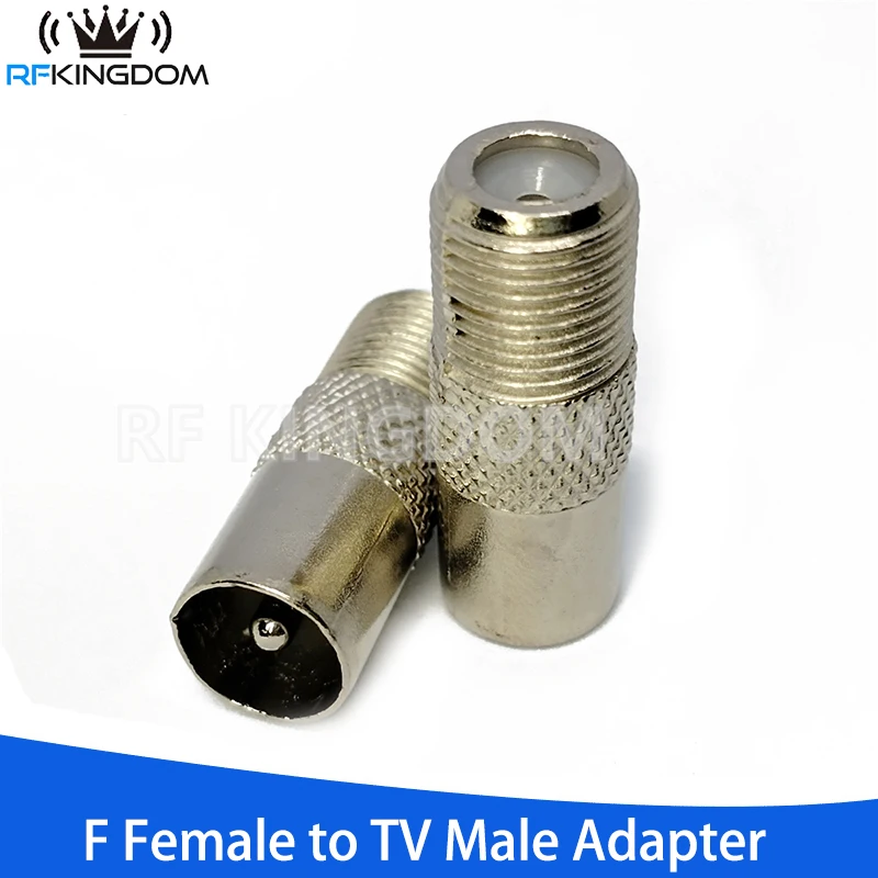 Conector Coaxial RF Coaxial F hembra a TV macho, conector Coaxial de antena IEC, adaptador Coaxial de TV, enchufe rápido