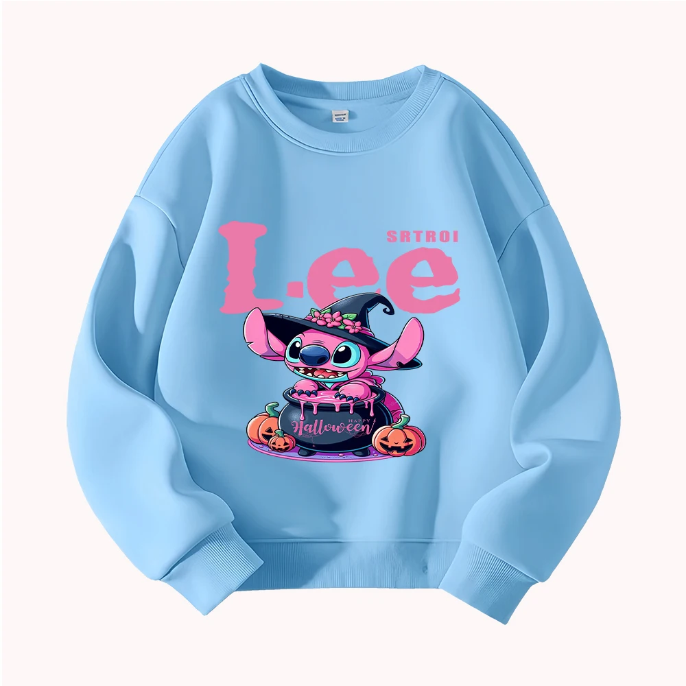 سويت شيرت لطيف بطباعة شخصية كرتونية للهالوين للأطفال برقبة دائرية مع تصميم اليقطين والقوس #3