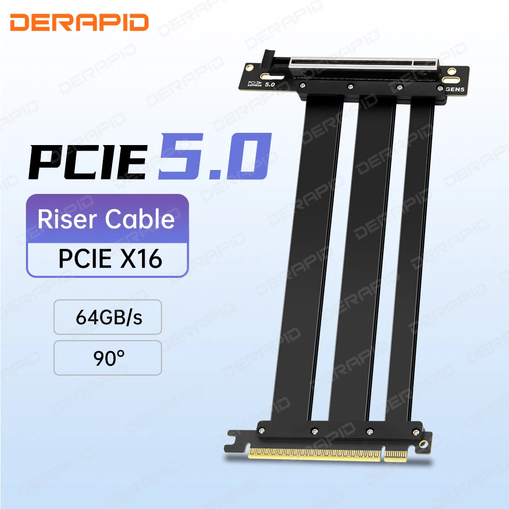 

Переходной кабель PCIe 5,0, 64 ГБ/с, серия RTX 40/50, угол 90 градусов, PCIE X16, 15 см, 20 см, 30 см, золотые разъемы с пальцами, простой набор