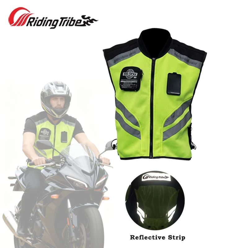 

JK-22 Riding Tribe мотоциклетная светоотражающая куртка жилет безопасности предупреждающая одежда безопасная ночная езда дышащая ткань