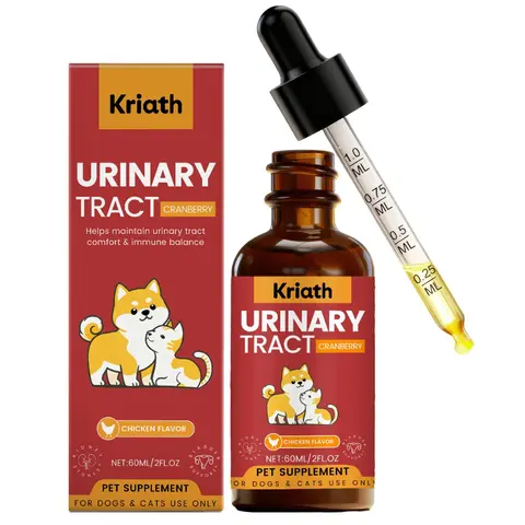 60ml Cat Dog Urinary Tract Infection Relief Drop Kidney Bladder Support Helps Incontinence Urination Stones Pet Renal Care Drops