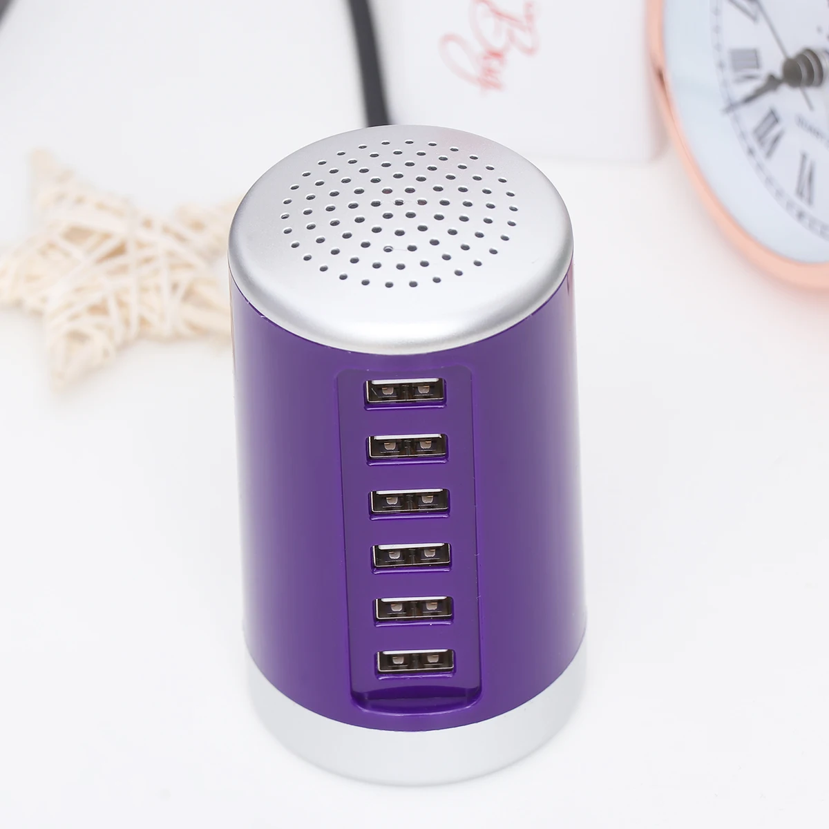 

6 Port USB Multi-port Universal Cell Phone Charging Adapter Slots Power Hub Charge Voltage Travel