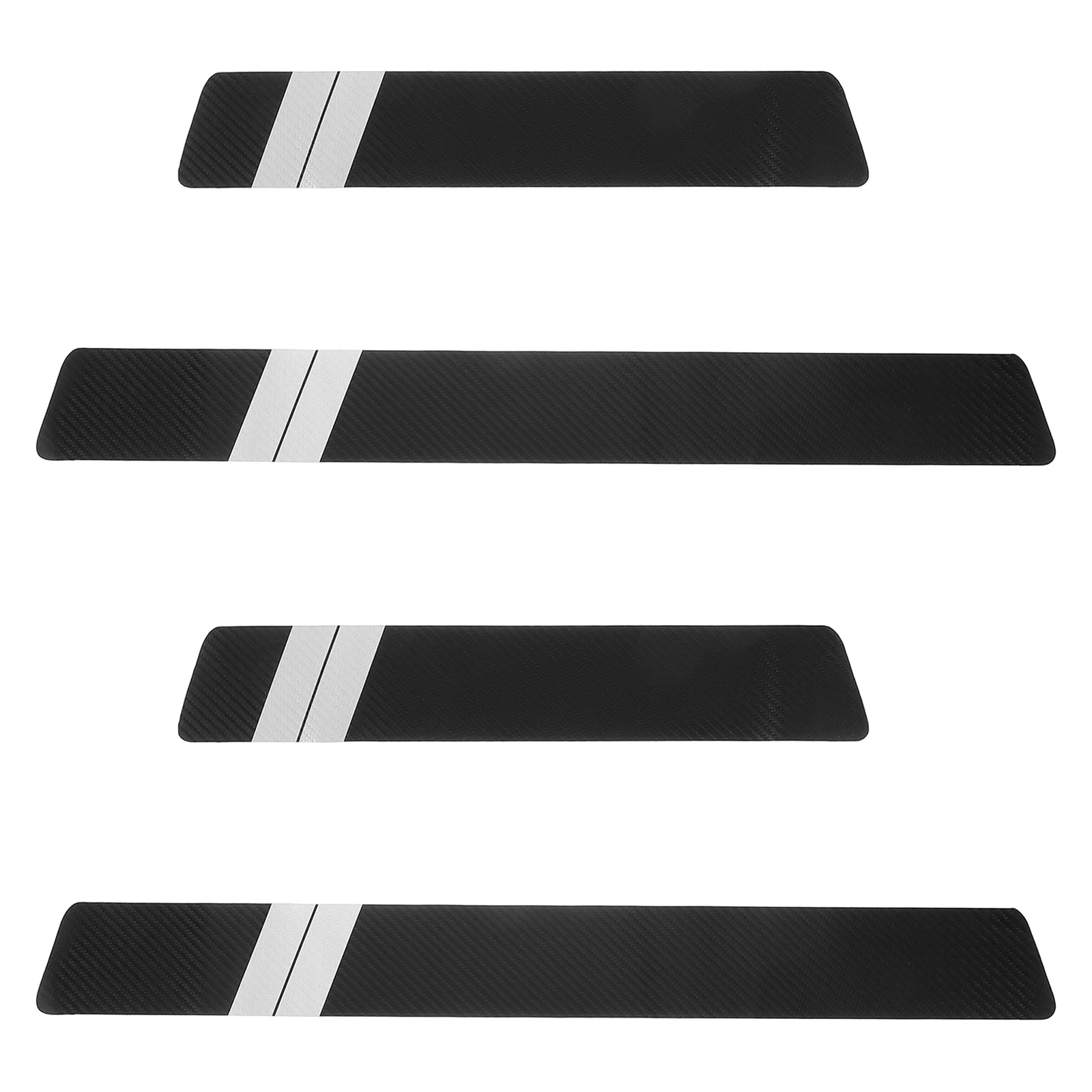 

4Pcs Car Door Sill Protector Anti Scratch Sticker Carbon Fiber Style Universal Fit Replacement Car Guard