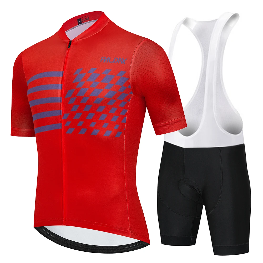Raudax Summer Cycling Set Man Cycling Jersey Short Sleeve Bicycle Cycling Clothing Kit Mtb Bike Wear Triathlon Maillot Ciclismo