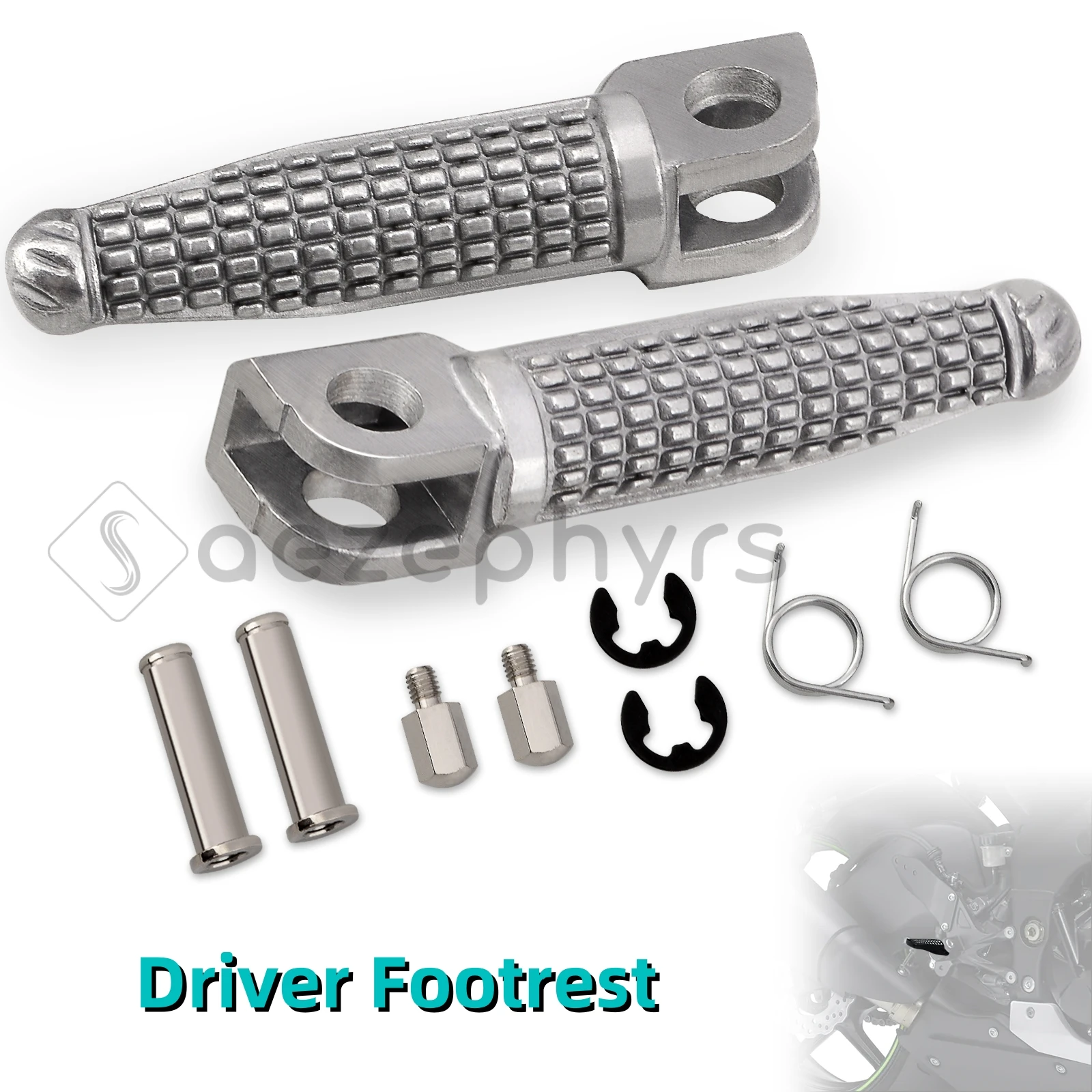 Motorcycle Front Rear Footrests Foot pegs For Kawasaki Ninja ZX6R ZX10R 650R ER-6N Z750 Z1000 zr800 z h2 se z800 Rider Foot Rest