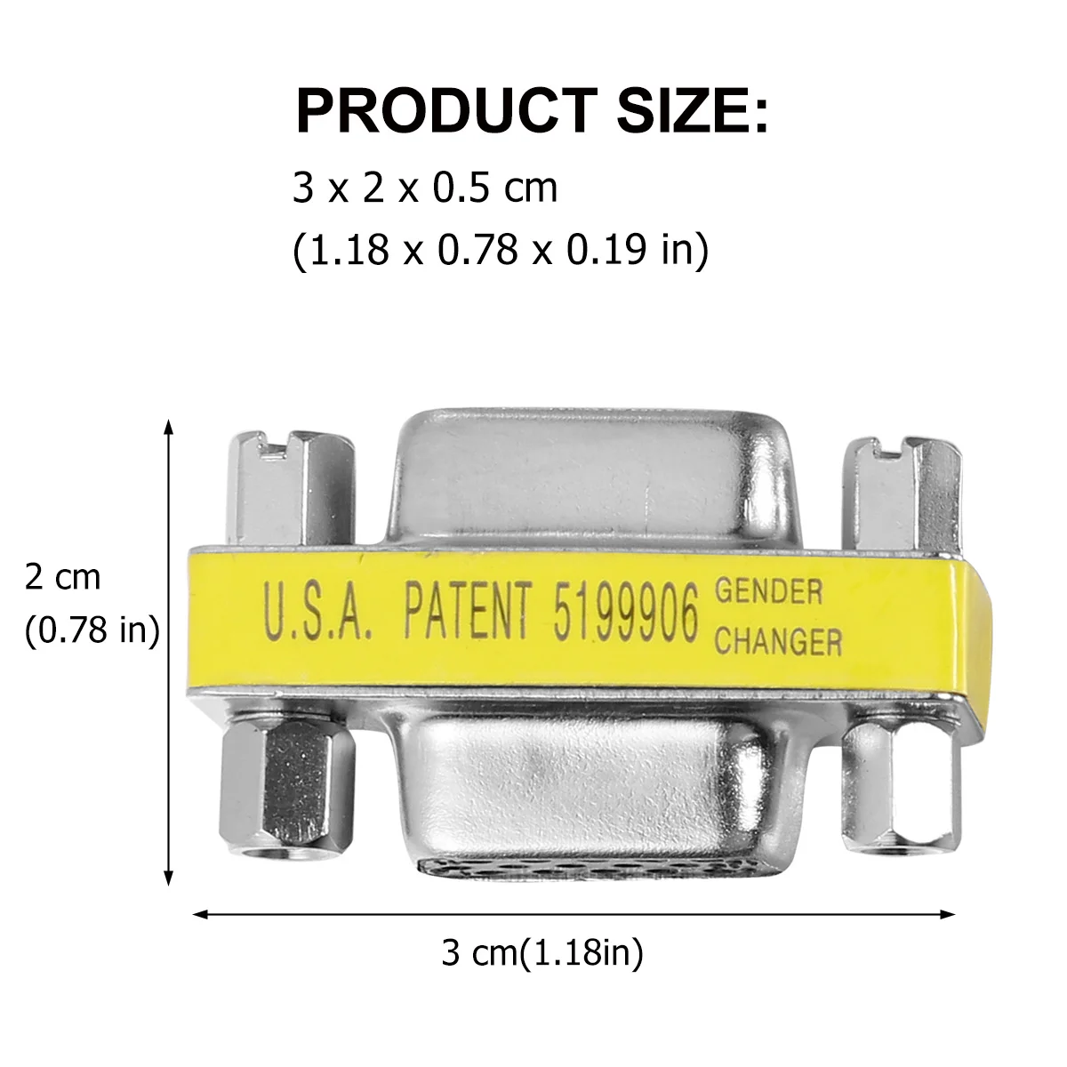 10 peças vga fêmea para fêmea acoplador vga 15 pinos conector de extensão compacto portátil sinal confiável para jogos escritório estudo