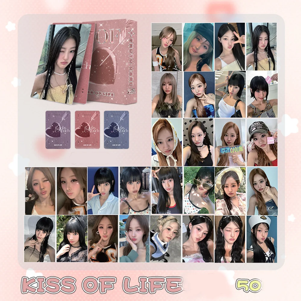 KPOP KISS OF LIFE Laser Photo Card LOMO Card Julie Natty Belle Special Cards Haneul Exquisite Double-Sided Fans Collection Gifts