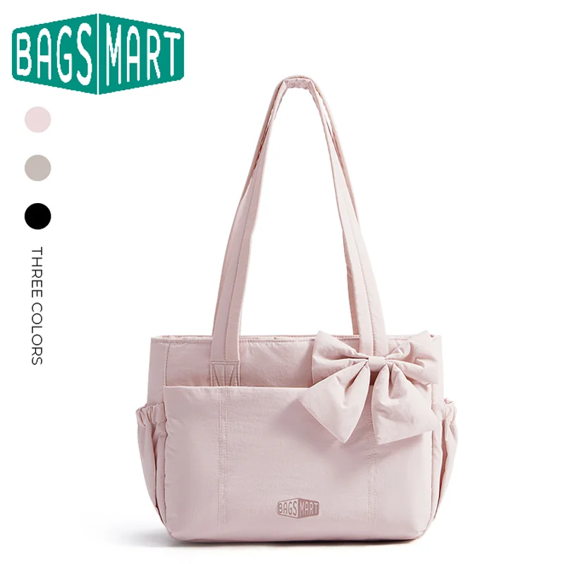 BAGSMART Tote Bag University Padded Shoulder Bag for Women Large Capacity Travel Handbag Daily Commute Women's Bag