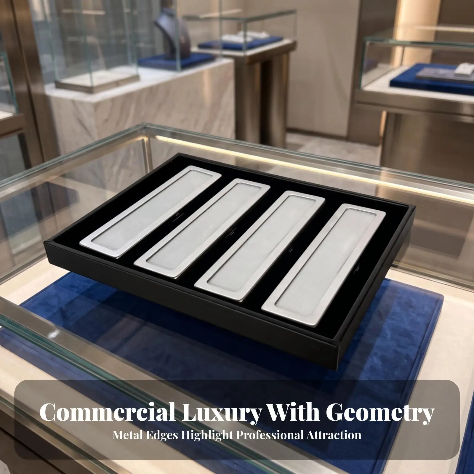 Display Tray with Pads Sturdy Jewelry Organizer Tray Long-Lasting for Retailers