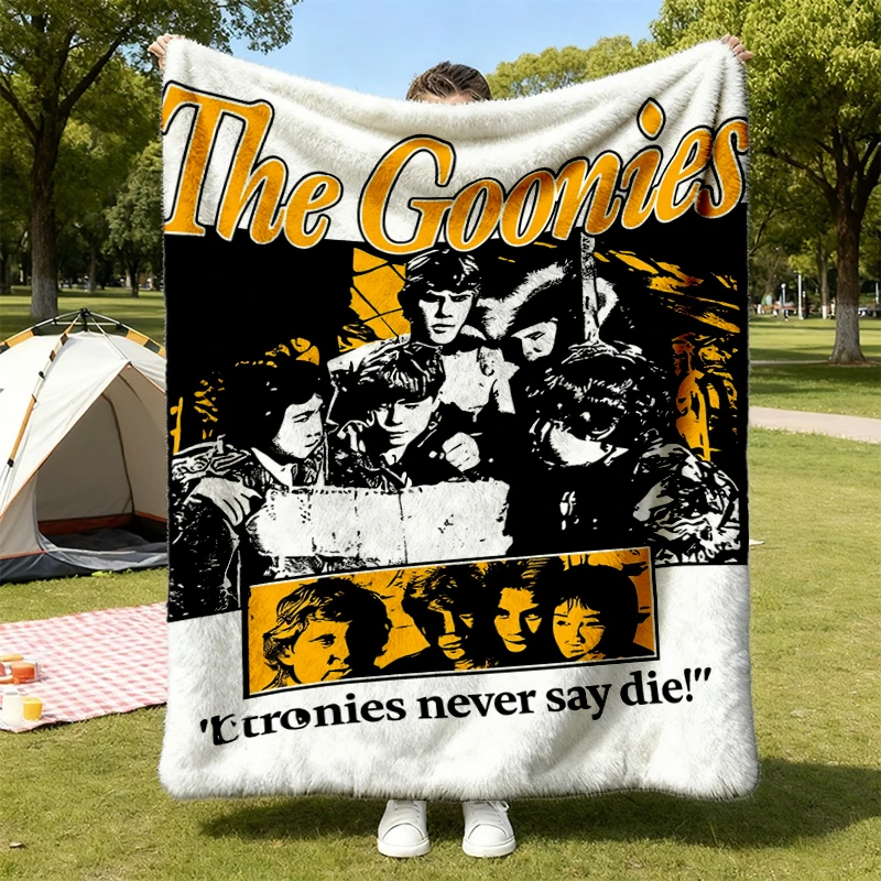 The Goonies Comfy Blanket, Mikey Mouth Data Chunk Brand Andy Stef Flannel Blanket, 80s Adventure Movie Flannel Throw