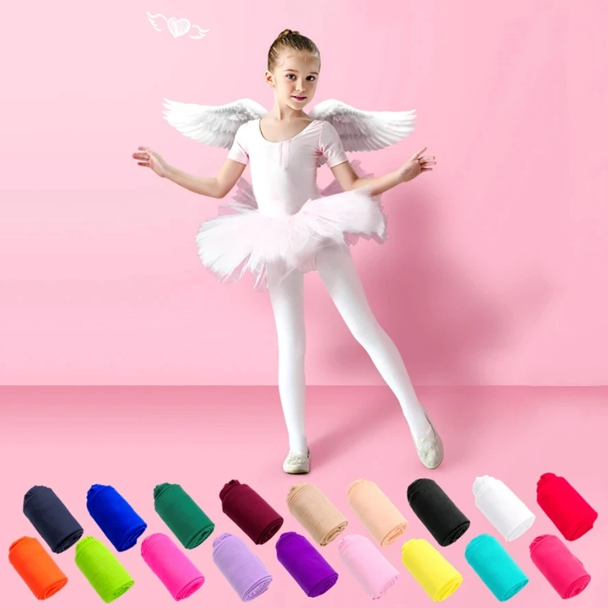 

Балетные танцевальные колготки для девочек, детские бархатные чулки, однотонные колготки-леггинсы для малышей, яркие цвета