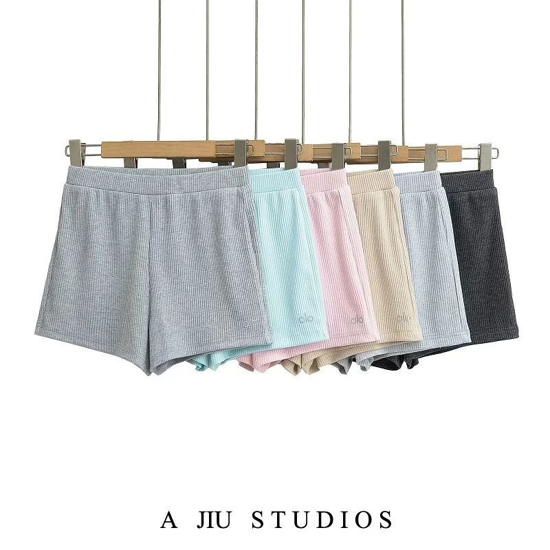 Ortes de Yoga et Fitn taille haute pour femmes, décontractées, de rue, en matériau fin, jambe droite, pour l'été, pour la maison et l'extérieur