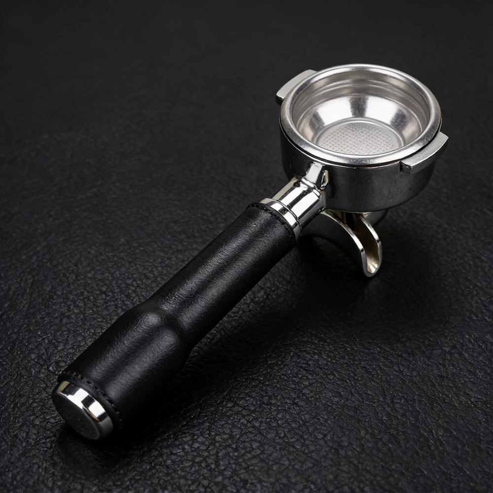 Custom Classic Luxury Eco Friendly 58mm Stainless Steel Bottomless Coffee Portafilter Handheld Espresso Barista Tool