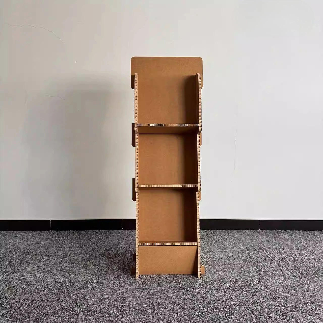 

Paper corrugated board exhibition Internet celebrity storage folding data rack Floor-to-ceiling medieval magazine