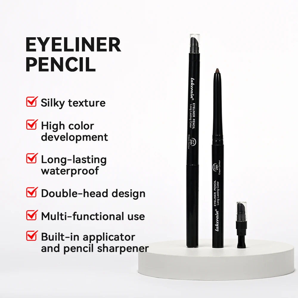 6 Colors Smooth Double-Ended Design Eyeliner Pencil Waterproof Long Lasting Eye Liner Pencil Make-up for Women Cosmetics Tools