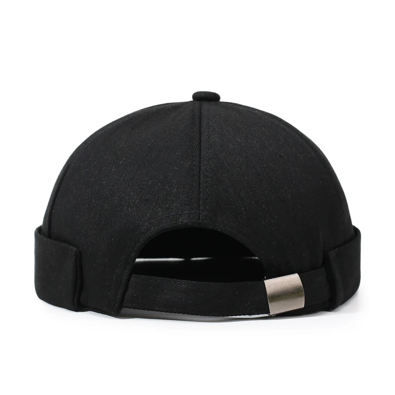 Spring new minimalist embroidered letter adult men and women trendy brimless melon skin hat trendy cold hat