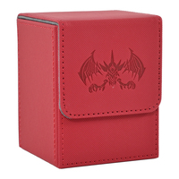 Card Deck Box for TCG Cards, Card Storage Box Fits 100+ Single Sleeved Cards,  Holder for Magic Commander TCG CCG