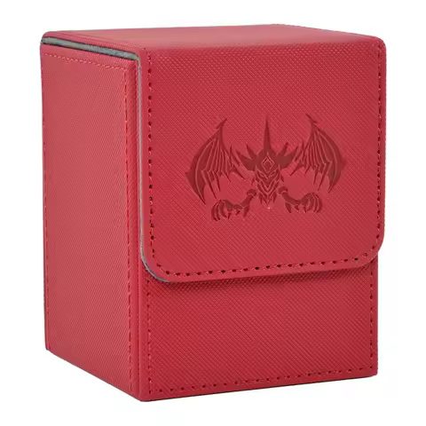 Card Deck Box for TCG Cards, Card Storage Box Fits 100+ Single Sleeved Cards, Holder for Magic Commander TCG CCG