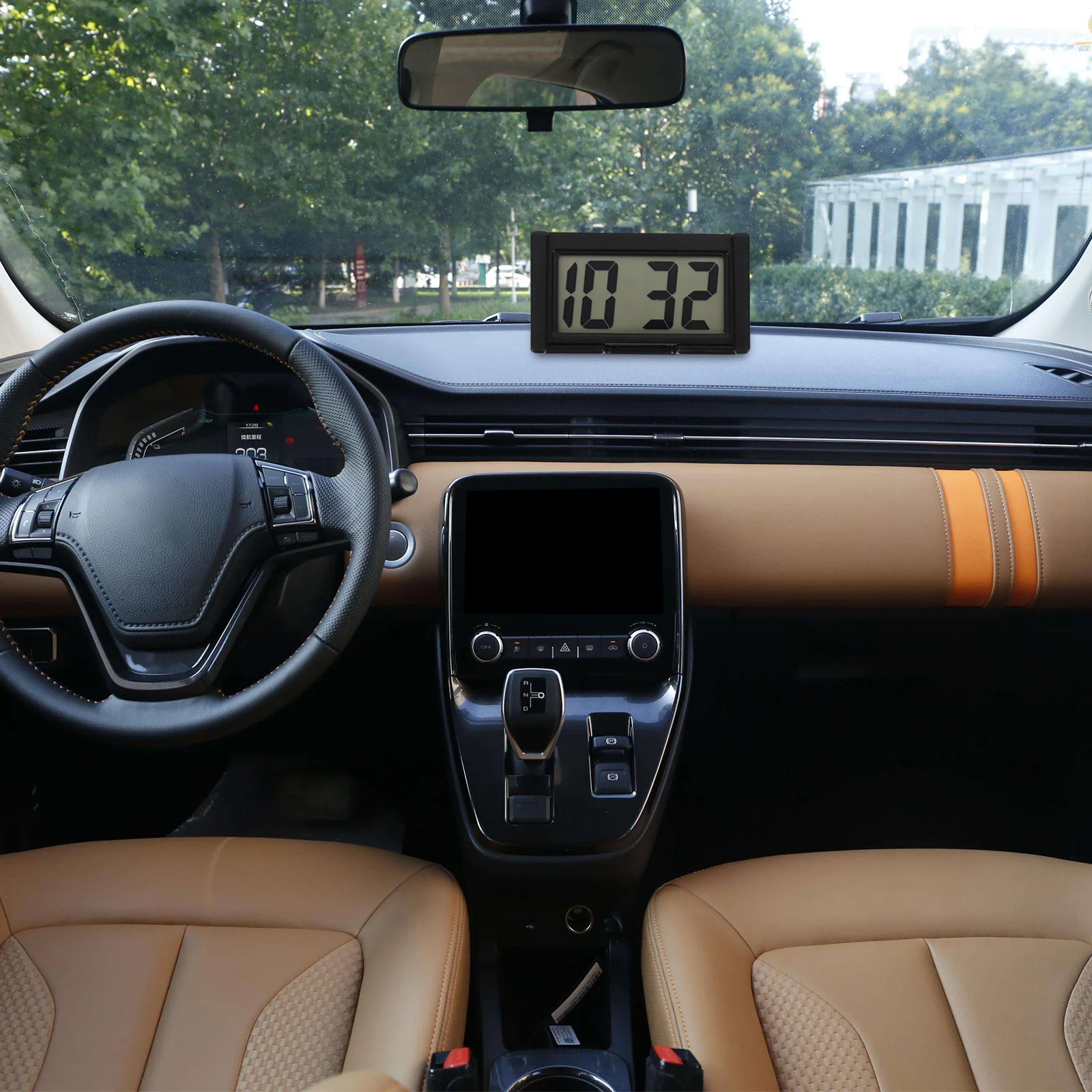 

2 set Car Clock Adhesive Digital Dashboard Timer For Automobile Vehicle Mini Auto Timepiece Adhesive Car Clock