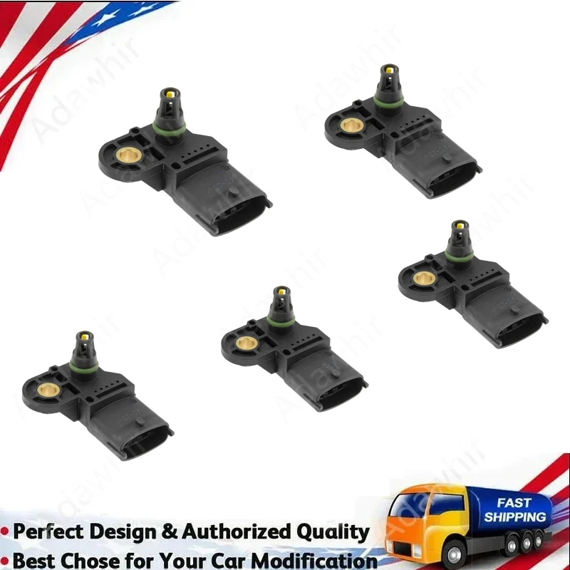 New 5PC 0281002456 Air Boost Pressure MAP Sensor 41538228 For Fiat Bravo II 198 Panda 169 Punto 188 Ritmo Idea Stilo 0261230373