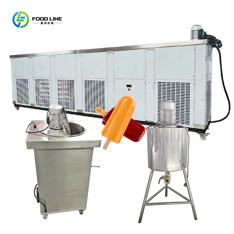 Ice Pop Production Line Coated Ice Lolly Popsicle Making Machine Commercial Use Custom