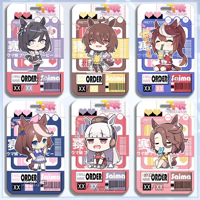 أوماسوم جميلة ديربي صمت سوزوكا غطاء بطاقة سفر أنيمي ، حامل بطاقة مدرسة الطالب الطويق ، حبل تناول وجبة ، هدية عيد الميلاد