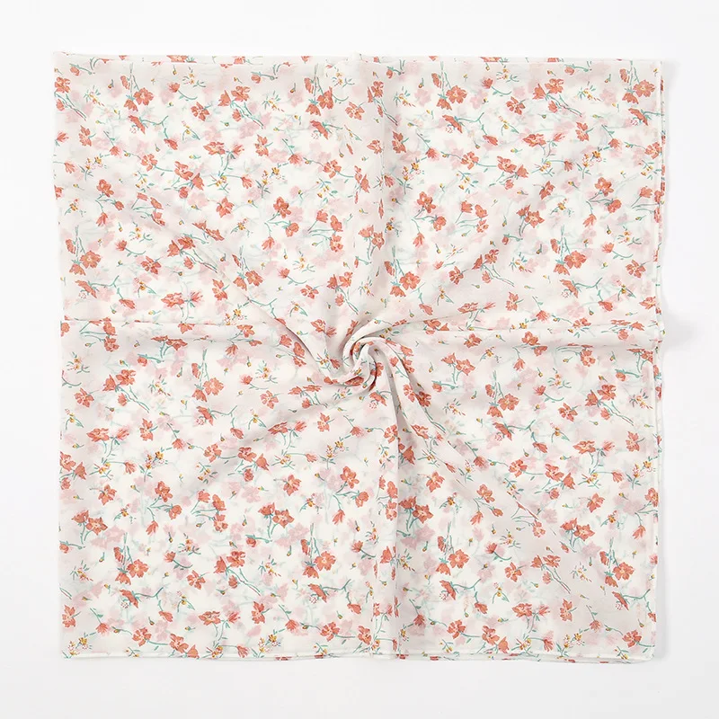 Hot-Selling Popular Ethnic Style Flower Pearl Print Headscarf Large Size Square Scarf Women