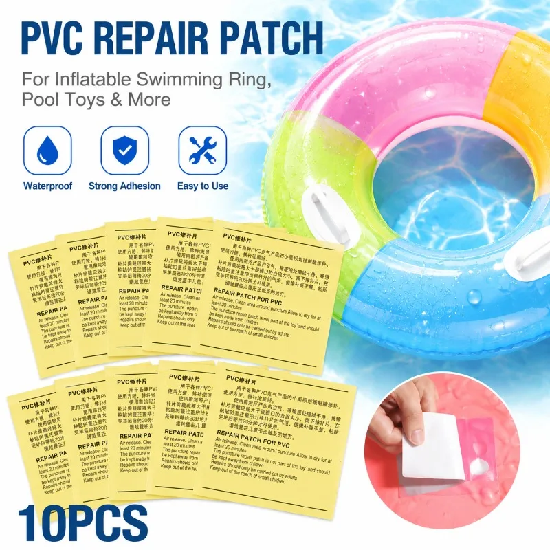 10Pcs Waterproof Transparent Self Adhesive Sticker Repair Tape Patch Kit for Cloth Patches Outdoor Tarpaulin Boat Cover Sail