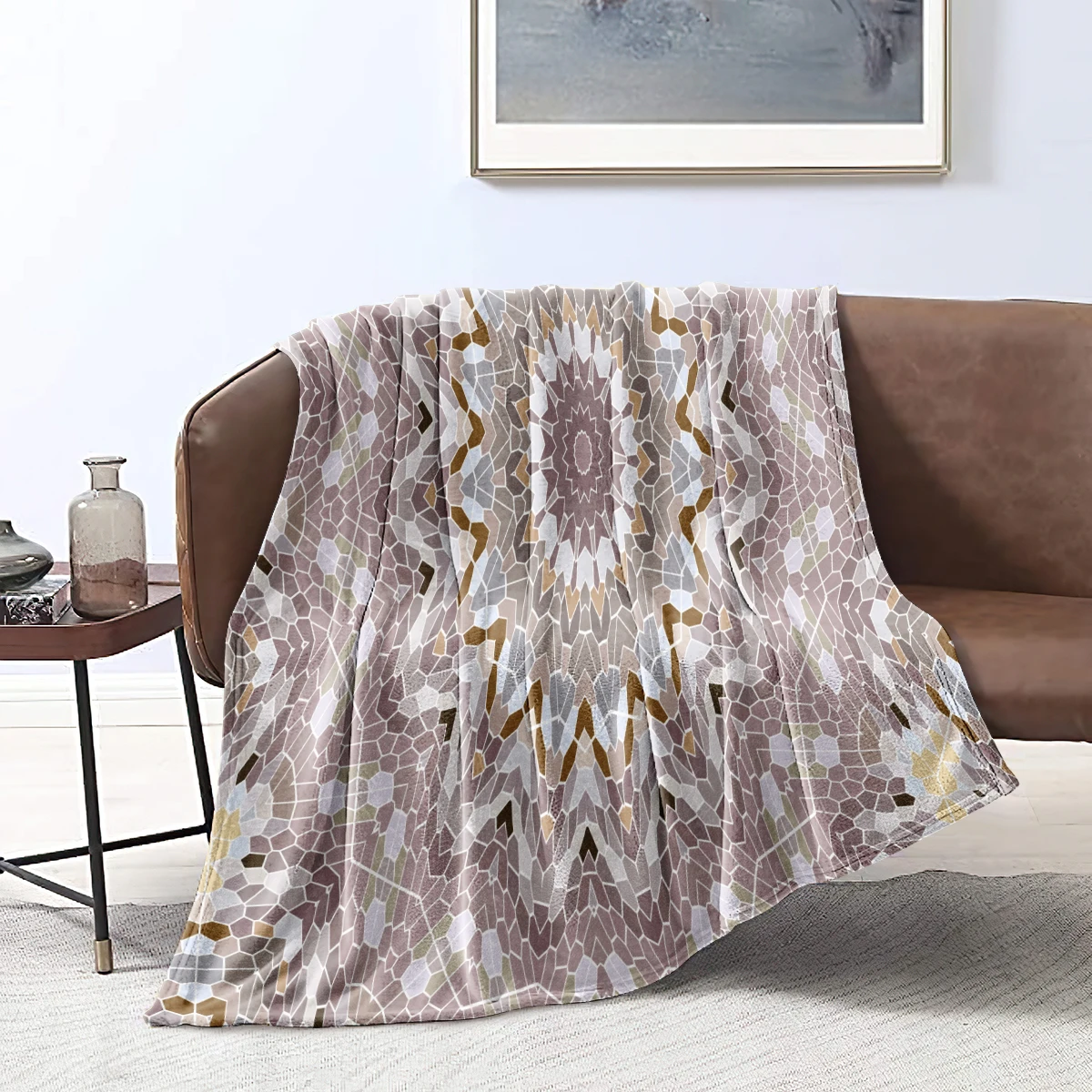 Boho Floral Flannel Blanket Bohemian Throw Blanket Warm Bed Blanket Glitter Blanket for Bed Sofa Dropshiper