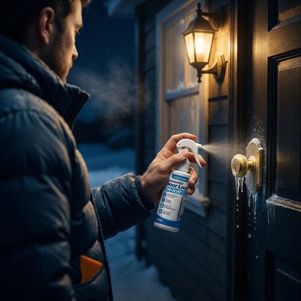 Anti-Freeze Door Lock De-Icer Fast Defrost Ice Melter Spray for Home Front Gate Padlock Cylinder Winter Cold Weather Maintenance