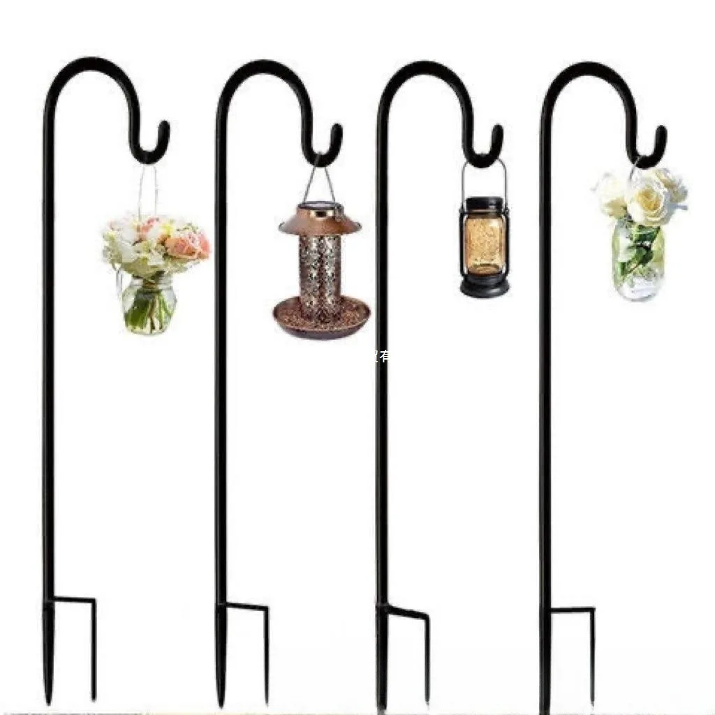 120/160cm Shepherd Hooks Plant Hook Craft Hook For Hanging Solar Lights Bird Feeders﻿ Outdoor Yard Garden Decor