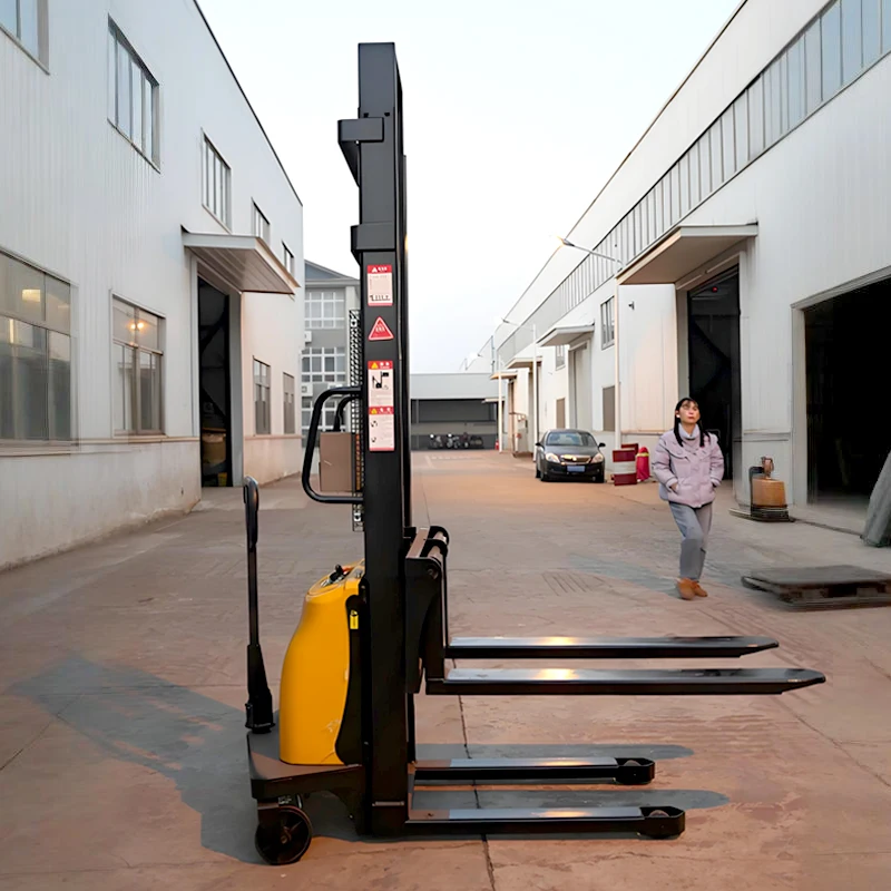 

Customized Free Shipping Lifting Height 1.6m 2m Semi Electric Stacker Forklift Pallet Stacker For Sale