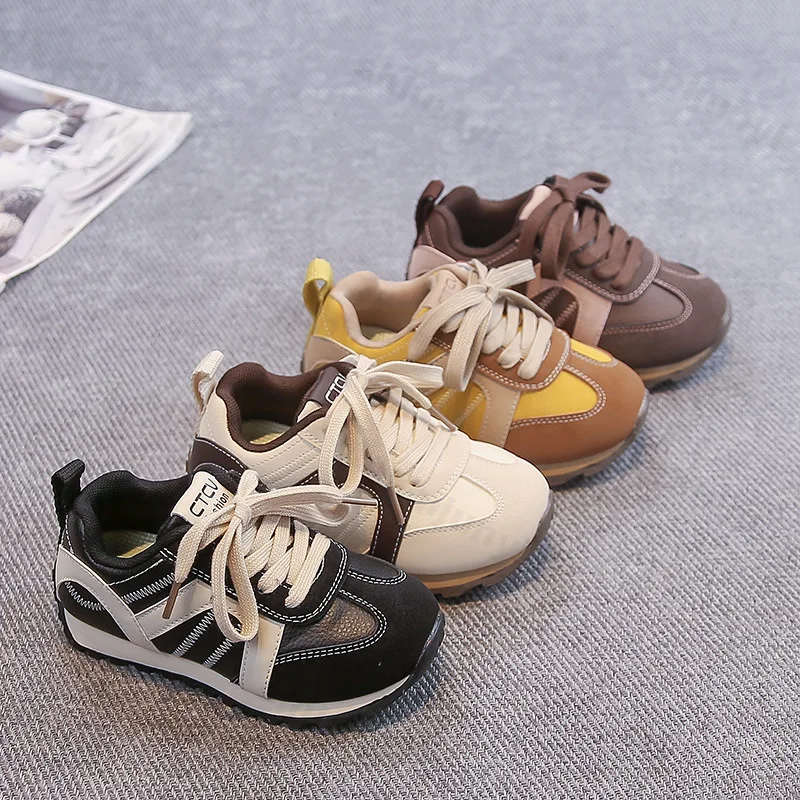 

Vintage Children's Sneakers Autumn 2025 New Girls Soft Sole Non Slip Running Shoes Lightweight Comfort Fashion Boys Casual Shoes