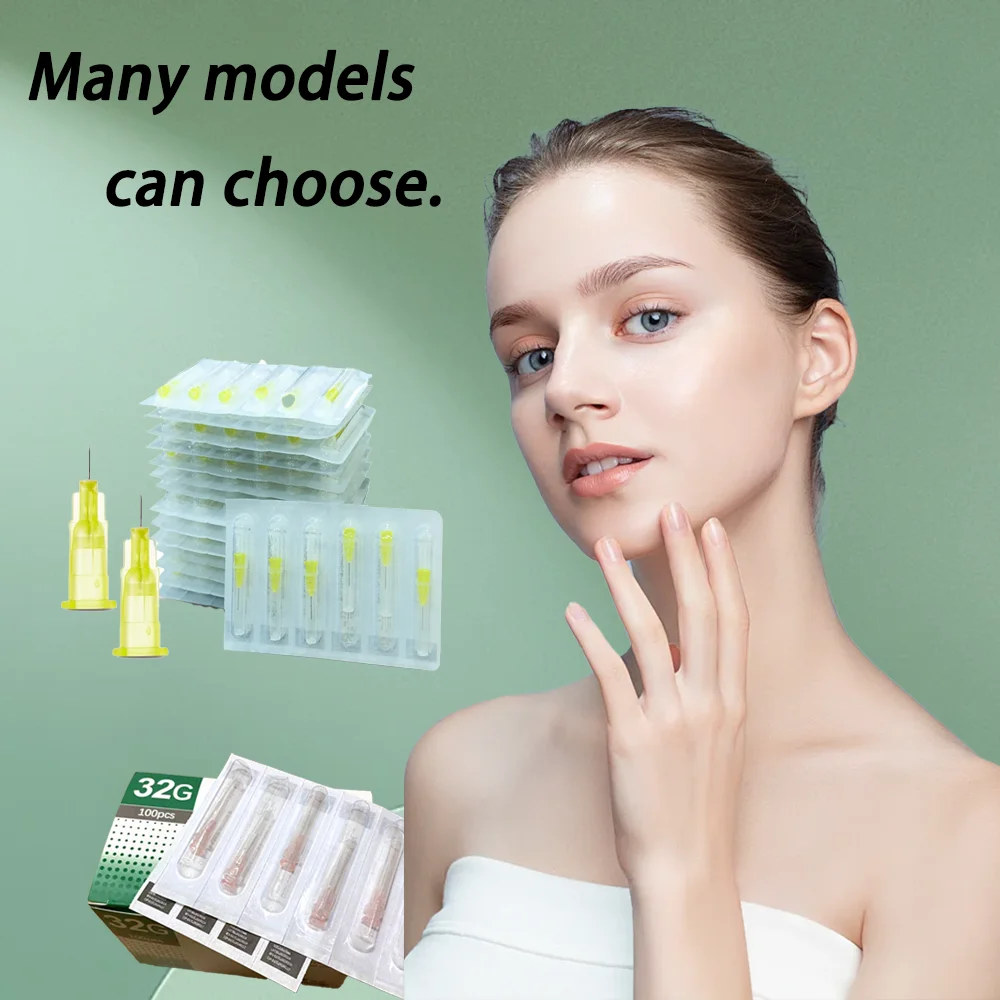 painless needle Piercing Transparent Syringe Injection glue Clear Tip Cap Pharmaceutical injection needle