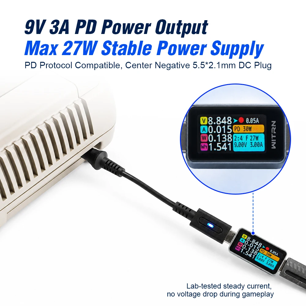 LinkRetro PD 9V USB-C zu DC Stromkabel Typ C Ladeadapter für Famicom SFC MD1 Genesis1 PC Engine Game Gear Konsole – Detail 4